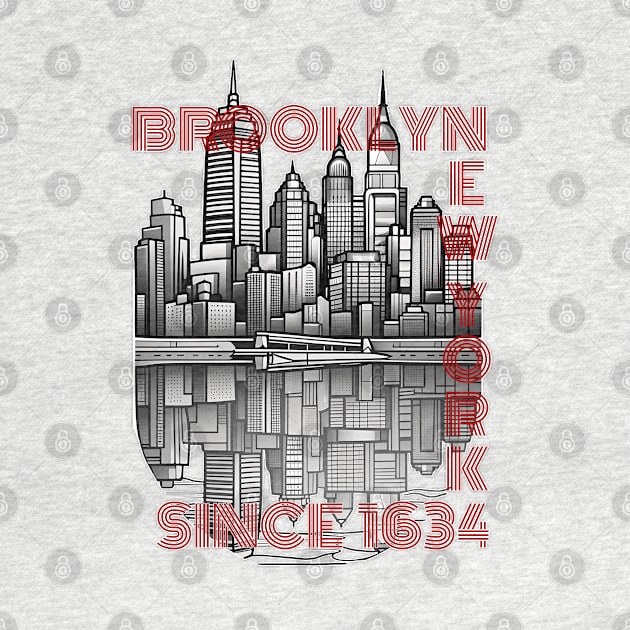 Brooklyn-New York, Skyline by shirtsandmore4you